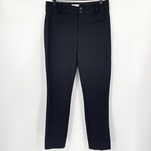 Anthropologie Womens Pants Size 6 Black The Essential Slim Tailored Crop Trouser